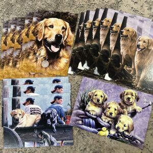 Golden Retriever Dog Mixed Tree-Free Greeting Cards Set Of 16 NO Envelopes